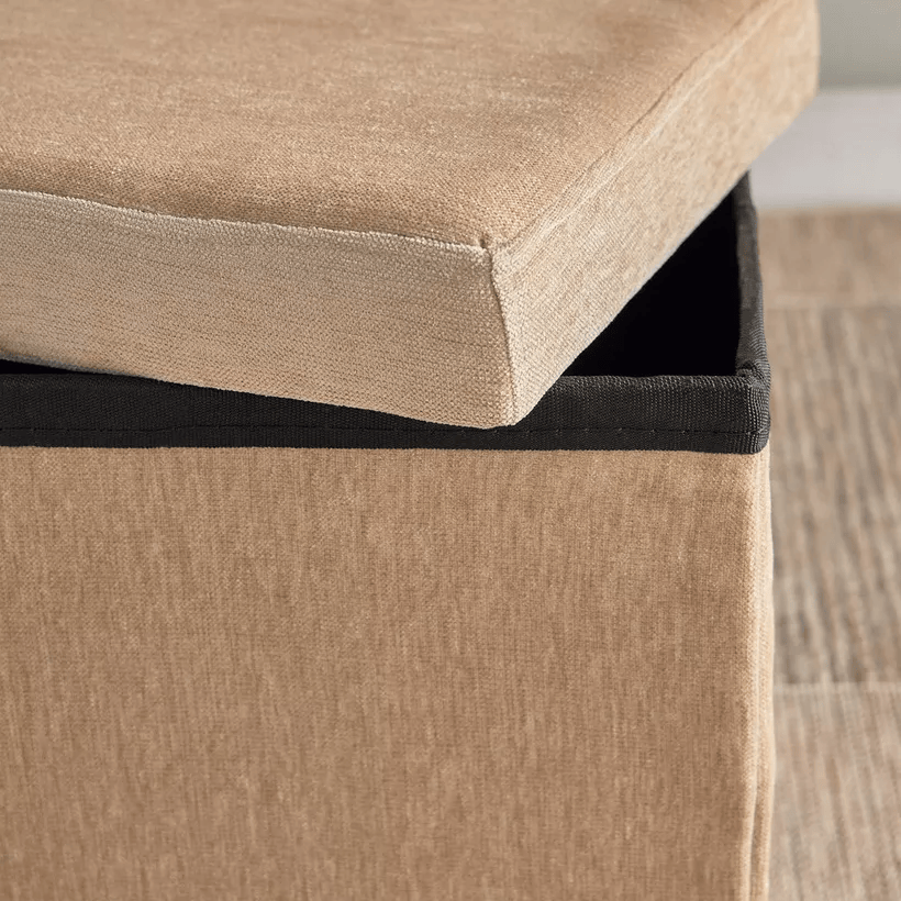 Flip & Fold Storage Ottoman — Sleek Design, Smart Storage