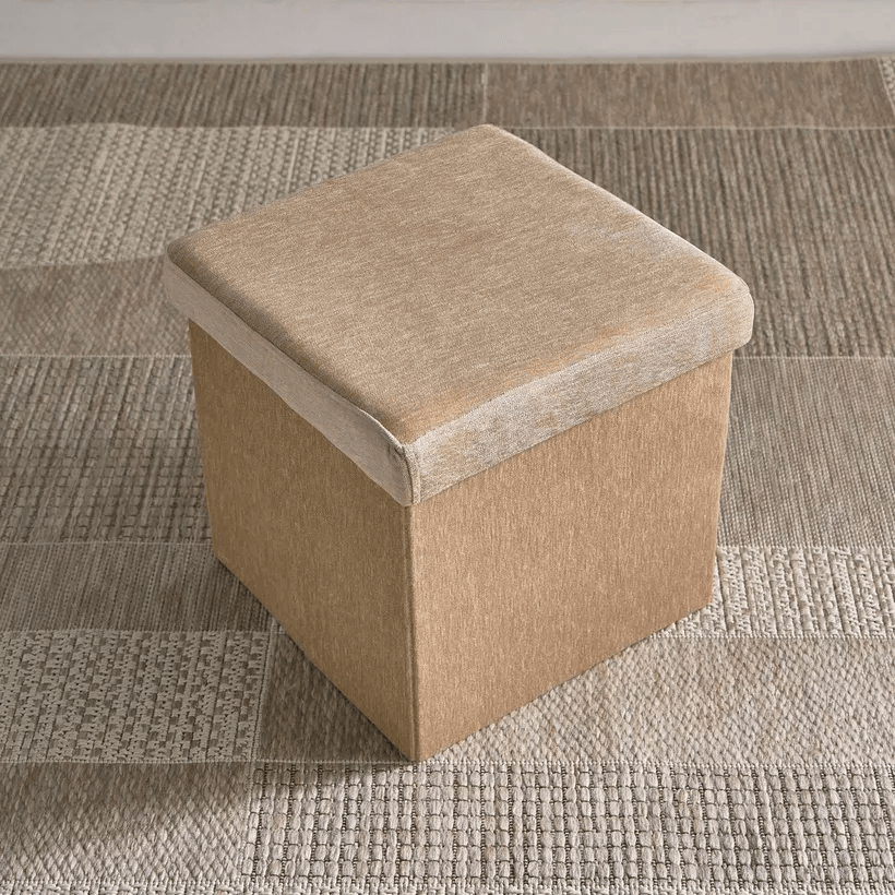 Flip & Fold Storage Ottoman — Sleek Design, Smart Storage