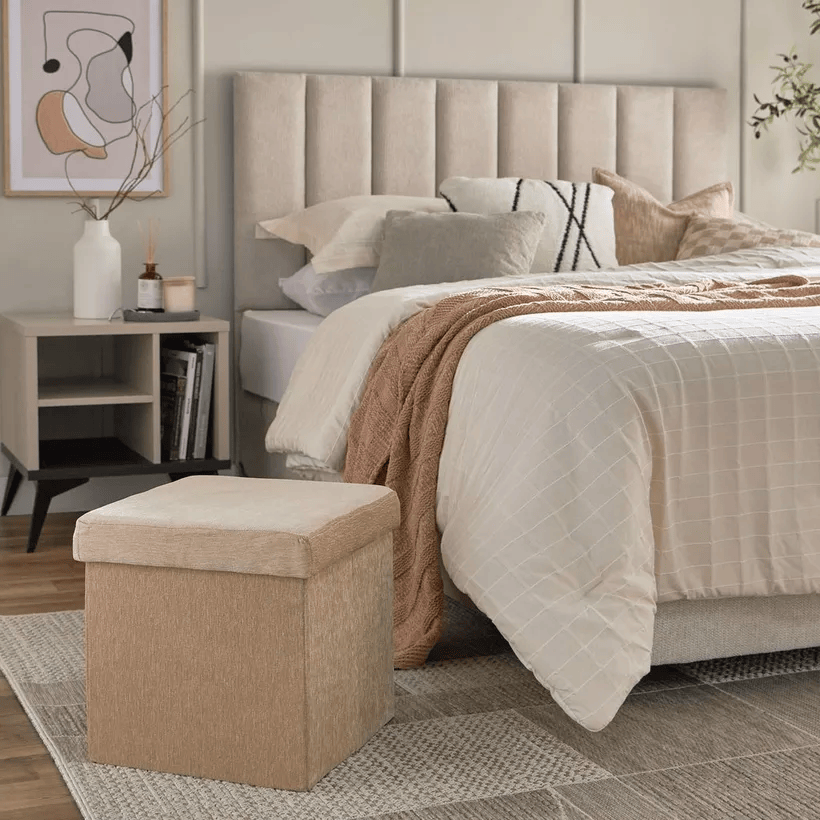 Flip & Fold Storage Ottoman — Sleek Design, Smart Storage