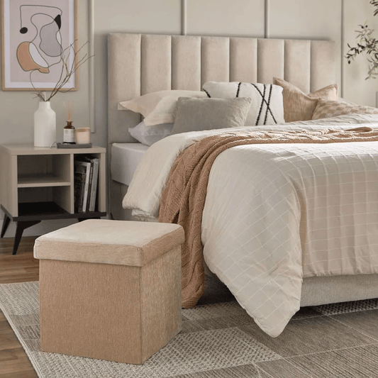 Flip & Fold Storage Ottoman — Sleek Design, Smart Storage