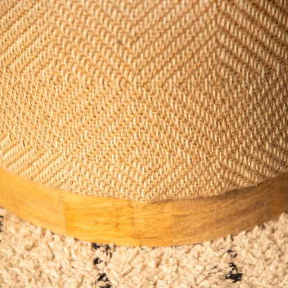 RICO JUTE STORAGE OTTOMAN (40x40x45 CM)