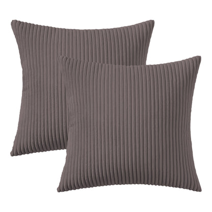 Corduroy Rib Filled Cushion- Set Of 2