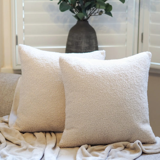 Bouclé Cushion Set Of 2 Reversible