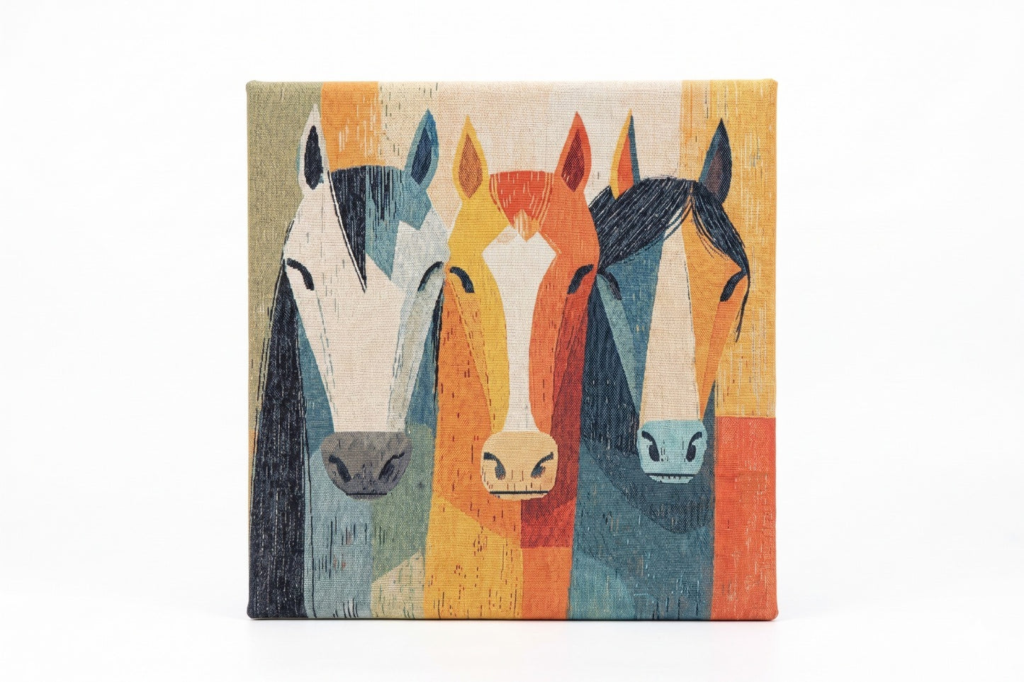 Abstract Horse Portrait Canvas Wall Art-Set of 2