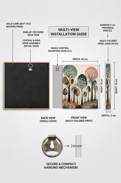Abstract Woodland Canvas Wall Art-Set of 2