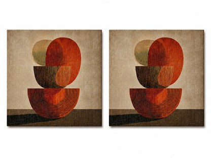 Abstract Geometric Canvas Wall Art-Set of 2