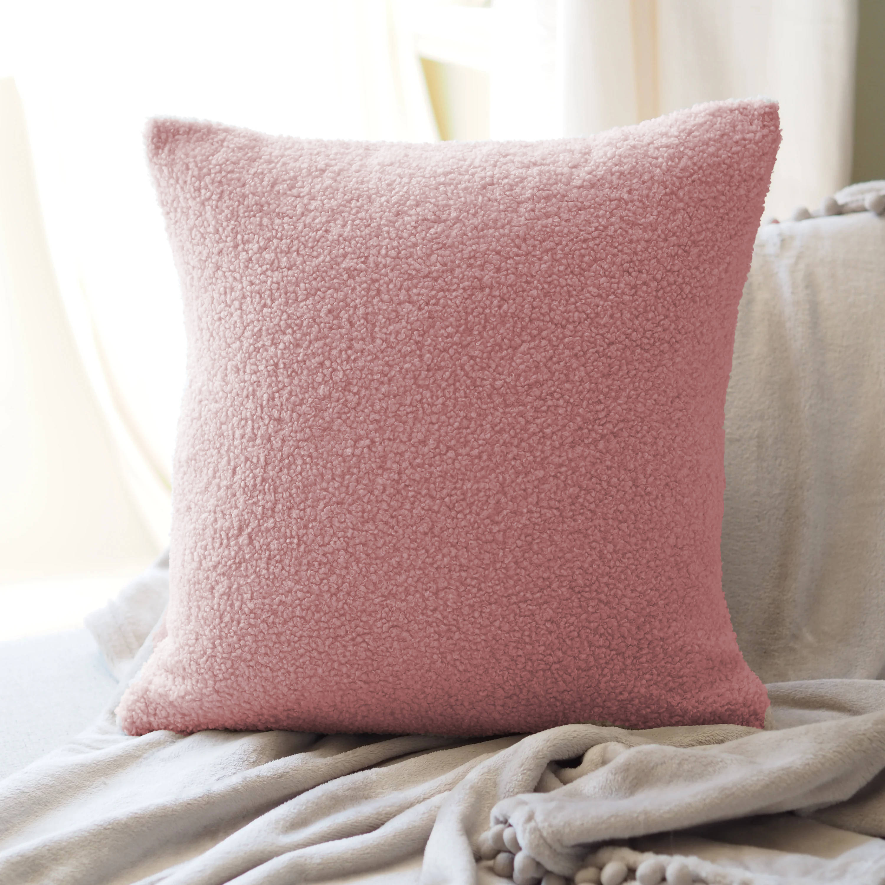 Bouclé Cushion Set Of 2 Reversible